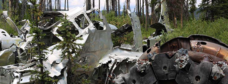 Traipsing around Loon Lake in the Payette National Forest, two hikers finally come upon their goal: a downed WWII bomber. 